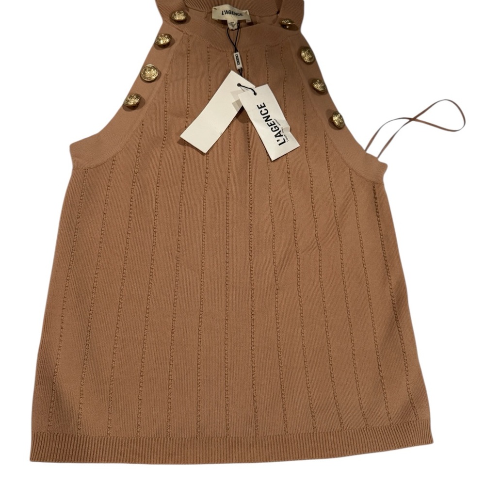 L'AGENCE Brown blouse top New with tags